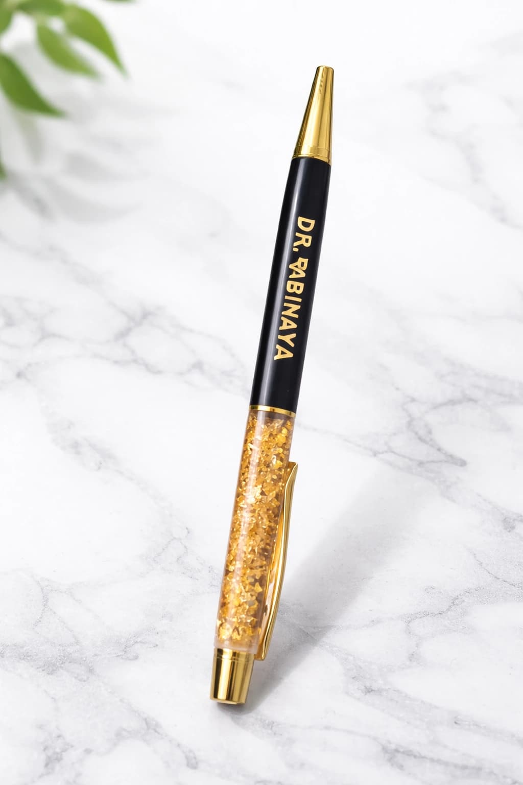 Personalized Gold Flake Luxury Name Pen