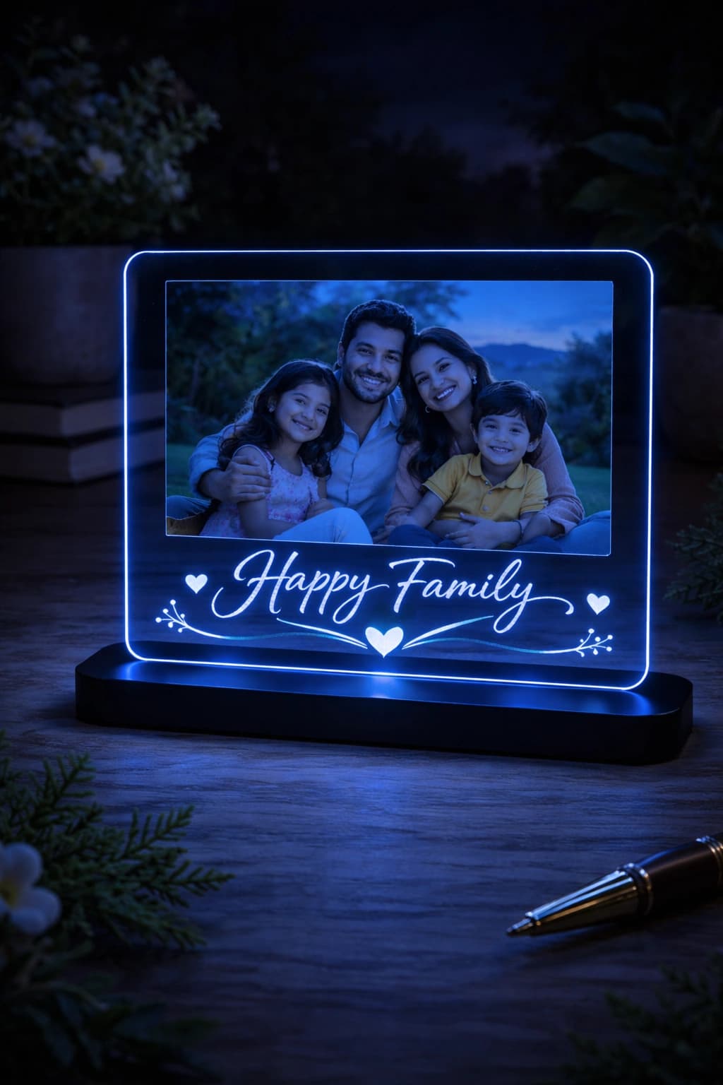 Family Acrylic Table top with light 2